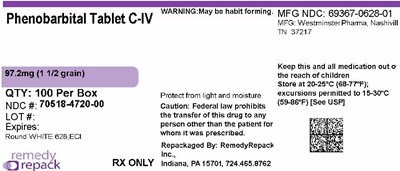Mm1 (Phenobarbital 97.2mg(1 1 2 Grain) 70518 4720 00)